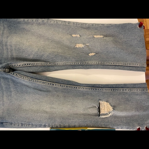 Anthropologie medium wash lace up jeans - Picture 4 of 6